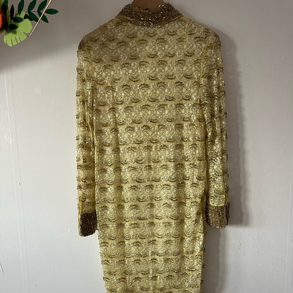 VTG 60s RARE beaded all over shift dress - Picture 6 of 16